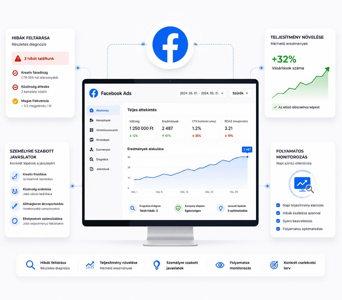 Facebook hirdetési elemzés és audit Facebook hirdetési elemzés és audit